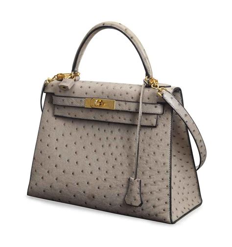 grey ostrich hermes bag